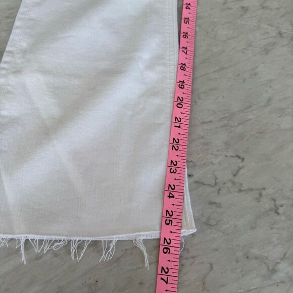 J. Crew 9" demi-boot crop jean in white wash raw hem size 31 - Picture 13 of 13